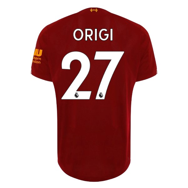 Camiseta Liverpool NO.27 Origi 1ª 2019-2020 Rojo